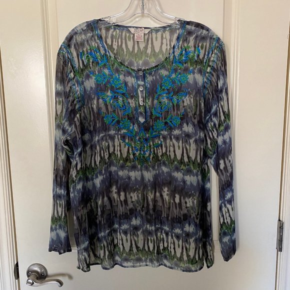 Sundance Tops - Sundance Blouse (XL) Blue Multi